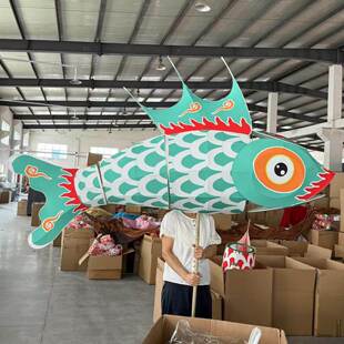 大型2米徽州鱼灯游街活动巡游鱼灯汪满田游行文化氛围道具鱼灯笼