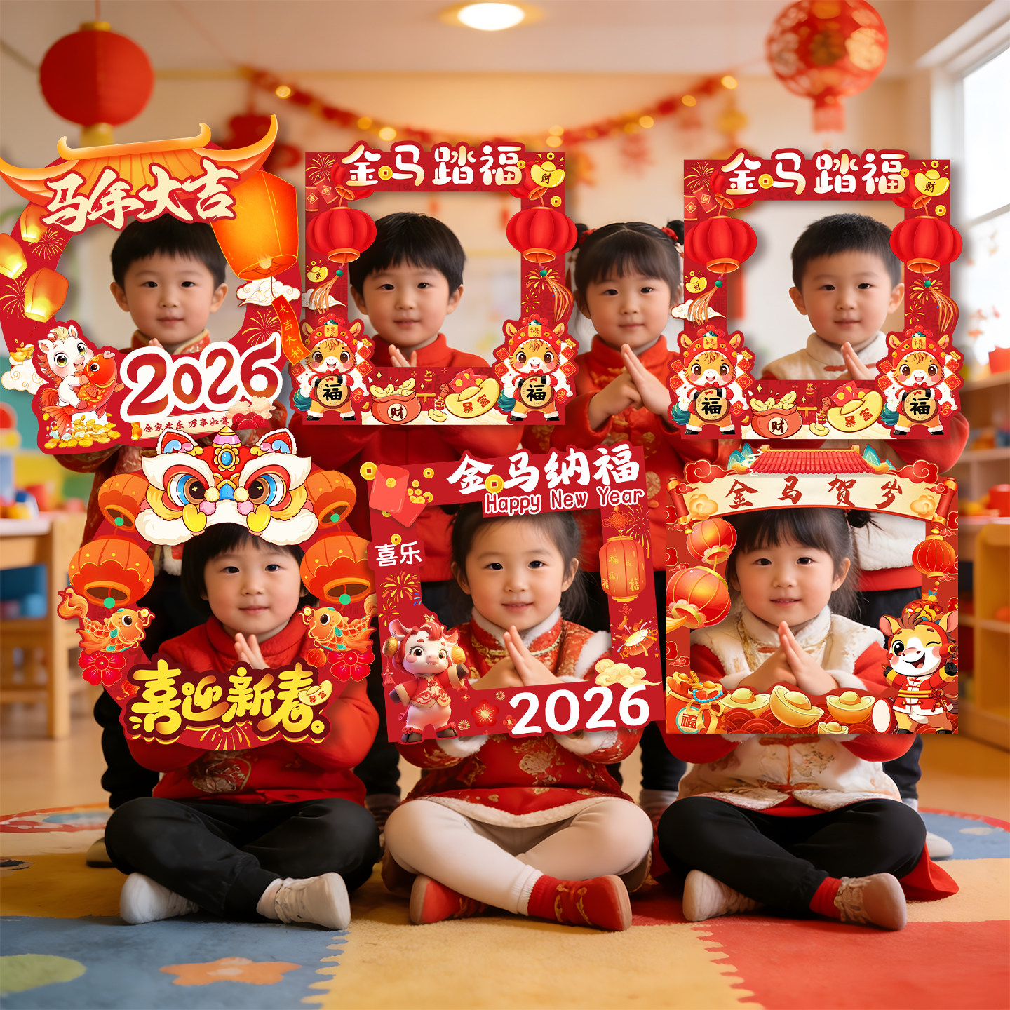 2026新年装饰布置春节KT板手举牌联欢会手持拍照道具过年用品大全,节庆用品/礼品,装扮布置套餐,淘宝优惠券,粉丝福利购,淘宝优惠卷