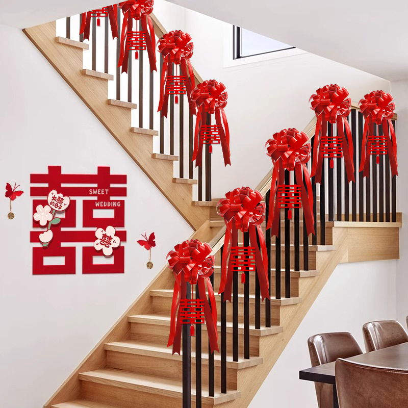 楼梯扶手结婚装饰农村自建房楼房