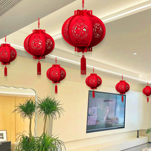 灯笼新款2026新年装饰春节女装门店氛围布置过年小灯笼大门口一对