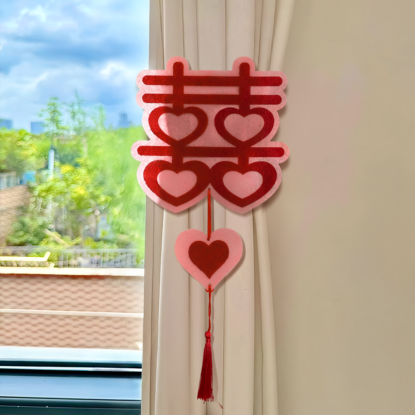2025新款结婚窗帘装饰挂件