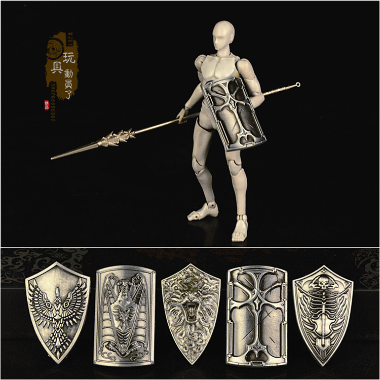 武器模型1/12微缩兵器小号盾牌