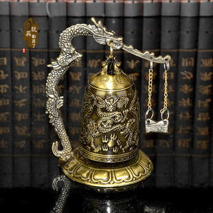 创意礼品合金装饰品书桌摆件世纪龙钟当一天和尚撞一天钟敲钟道具