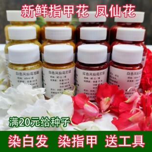 新鲜指甲花凤仙花鲜花包指甲草花鲜花瓣染指甲粉小刀红花红白色花