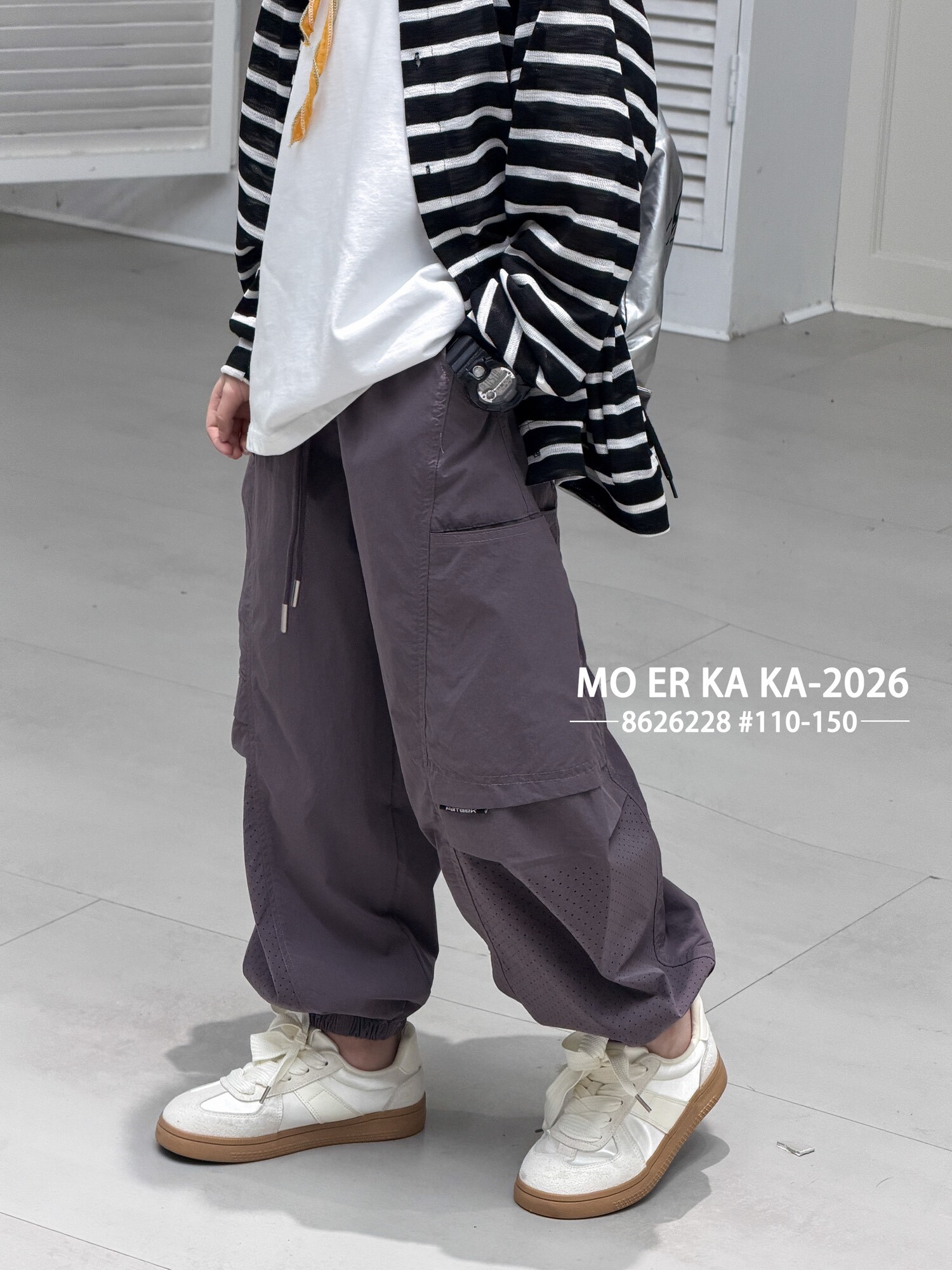 2026年新款摩尔咖咖夏季薄款裤子中童薄长款九分裤8626228