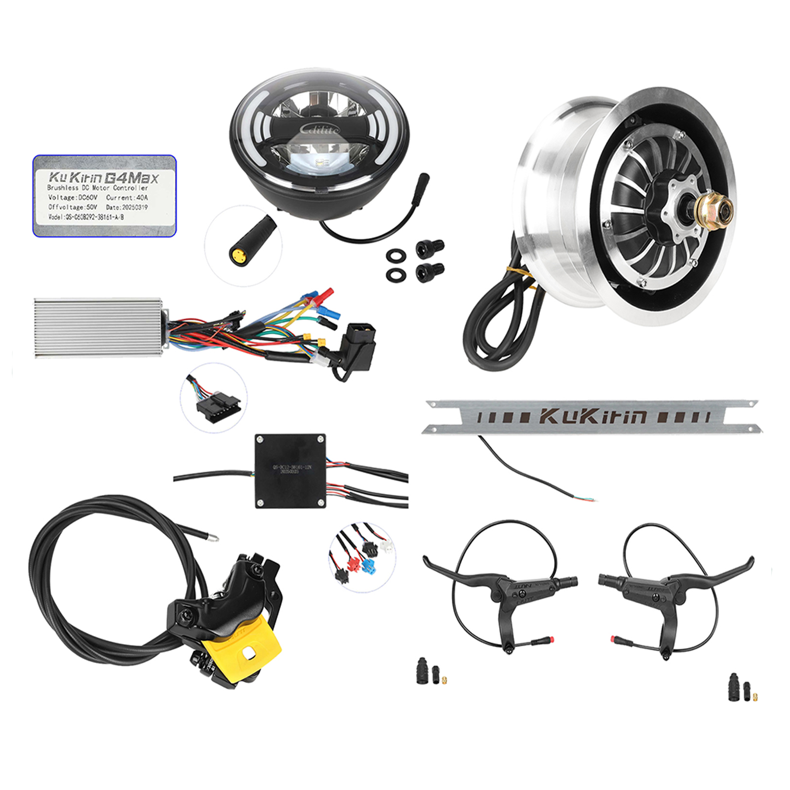 适配于kukirinG4Max电动滑板车配件充电接口前大灯灯板模块油刹器