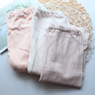 出口日单外贸100全棉高腰防走光安全裤女 春纯棉打底裤三分裤五分