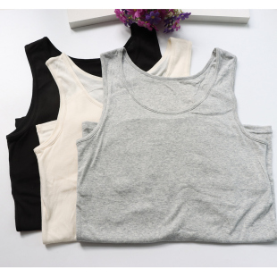 薄棉透气外贸出口日单100全棉打底背心柔软纯棉吸汗弹力不勒简约