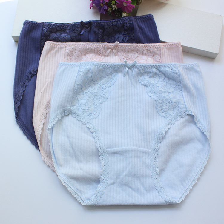 日本内裤外贸全棉透气中腰女内裤
