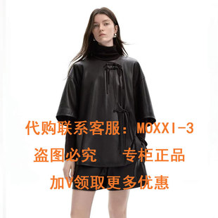 盘扣短袖 新中式 皮衣 新款 2025冬季