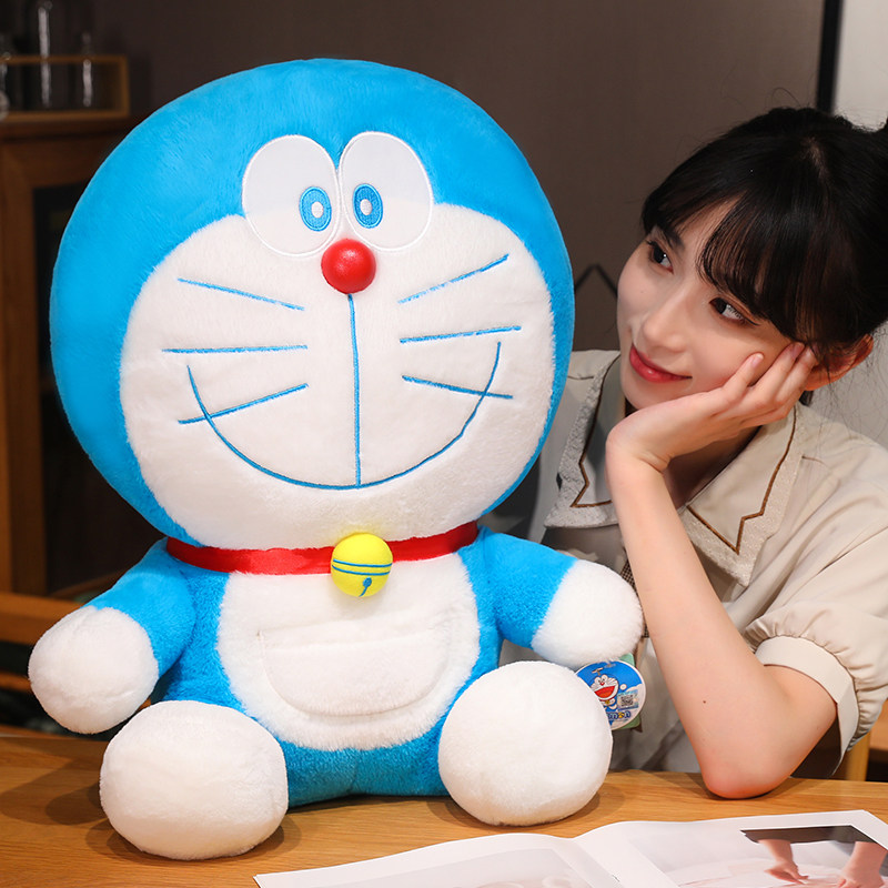 正版哆啦A梦公仔机器猫毛绒玩具大号蓝胖子叮当猫玩偶布娃娃女生