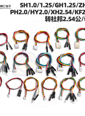 SH1.0/1.25/GH1.25/1.5/PH2.0/HY2.0/2510/XH2.54转杜邦2.54-1P线