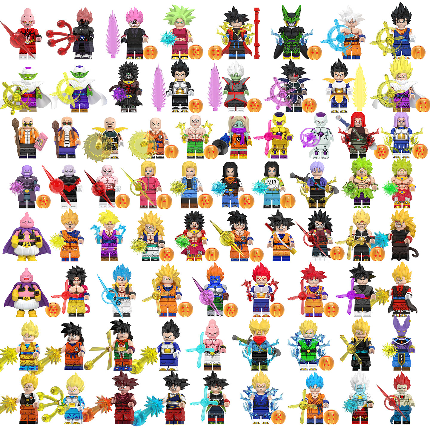 中国积木七龙珠赛亚人系列巴达克魔人布欧拼插型儿童积木玩具人仔,玩具/童车/益智/积木/模型,积木人,淘宝优惠券,粉丝福利购,淘宝优惠卷