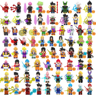 中国积木七龙珠赛亚人系列巴达克魔人布欧拼插型儿童积木玩具人仔