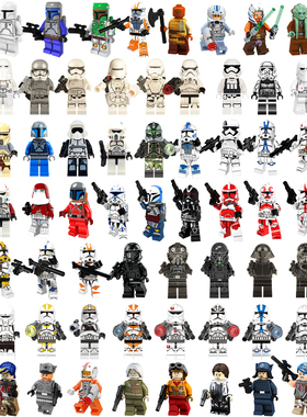 中国积木暴风兵第三方雪克隆突击星球大战拼插小人仔积木玩具男孩