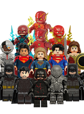 中国积木超级英雄系列女超人佐德将军闪电侠钢骨拼插积木人仔玩具