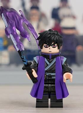 中国积木动漫系列刺客伍六七魔刀千刃玄武国阿柒拼插积木人仔玩具