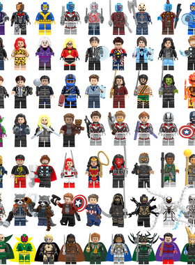 中国积木复联第三方神奇女侠巨化女绿魔毒液美国队长拼插积木人仔