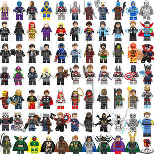 中国积木复联第三方神奇女侠巨化女绿魔毒液美国队长拼插积木人仔