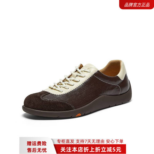 BATA/拔佳 2026春季新款时尚休闲阿甘鞋系带平跟男单鞋 EYR36AM6