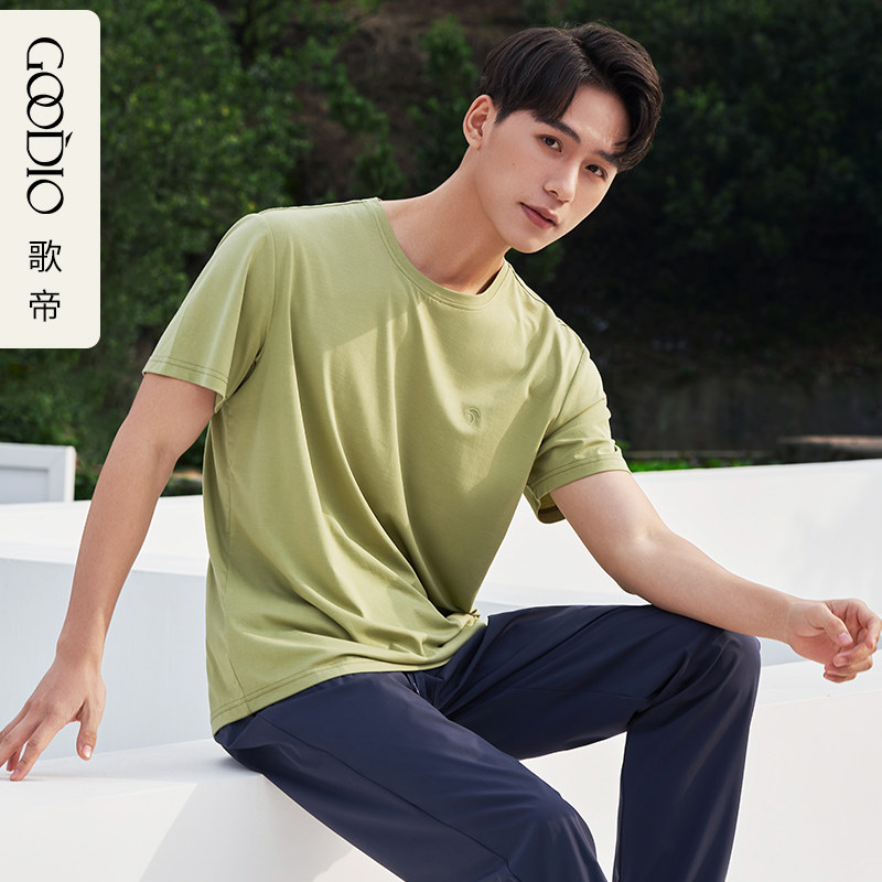 歌帝【直播专享】蚕丝圆领男短袖 GDB7211,女士内衣/男士内衣/家居服,吊带/背心/T恤/打底/肌底衣,淘宝优惠券,粉丝福利购,淘宝优惠卷