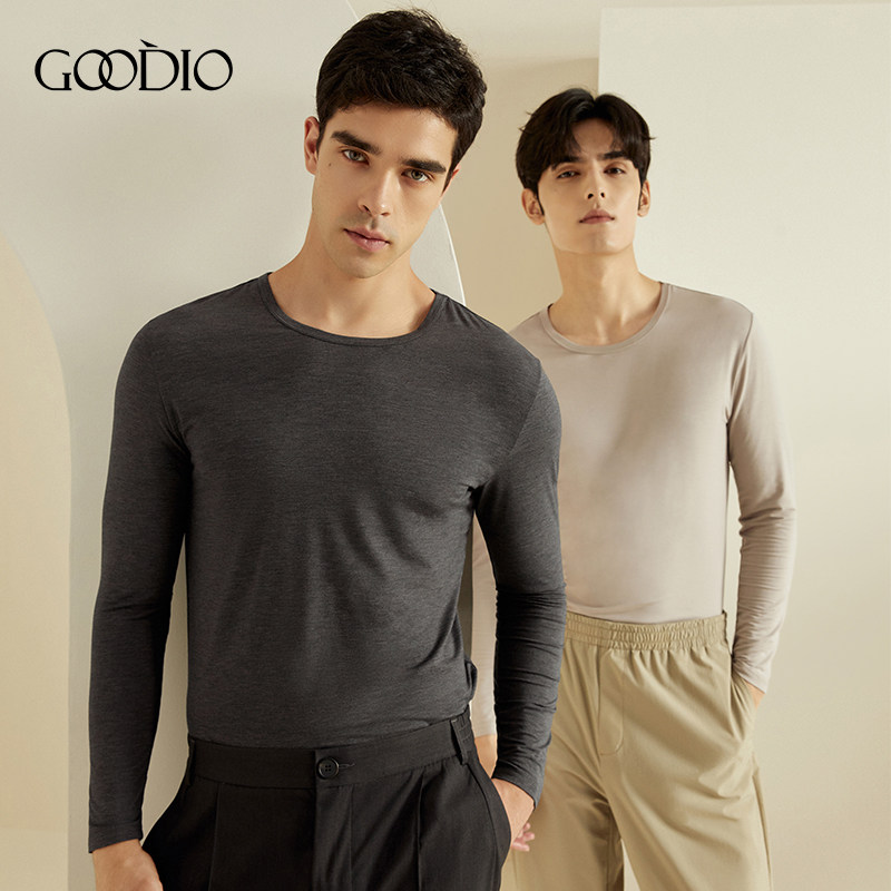 歌帝优可丝面料保暖内衣套装女秋衣秋裤情侣薄款吸湿发热打底衫