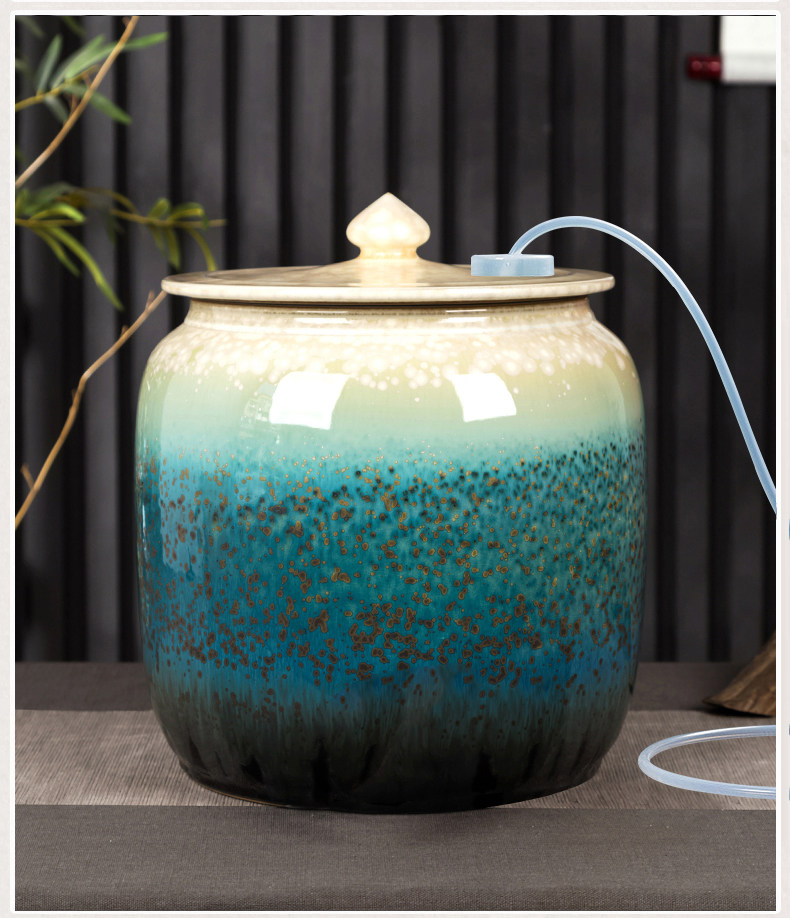 陶瓷水桶茶台专用水缸自动上水工夫茶纯净水饮水桶替代塑料水桶