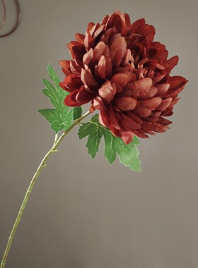 仿真花大丽菊重瓣球菊大丽花秋菊家居样板间婚庆花束设计装饰批发