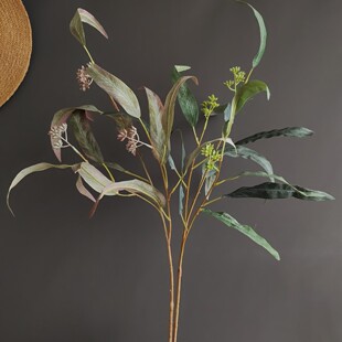 仿真植物叶材弯尤加利橄榄叶小枝北欧家居样板间婚庆花束设计插花