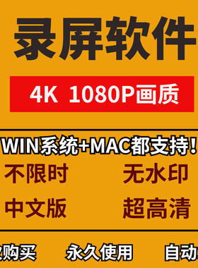 电脑高清1080P录屏录制软件屏幕视频声音录像工具无水印录屏工具