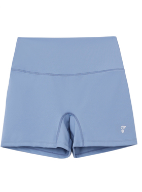 HARDSHIP｜雾霾蓝 纯色运动亲肤裸感短裤 蓝色瑜伽高弹女子三分裤