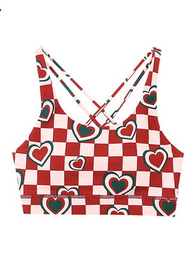 HARDSHIP｜红绿格 CrossFit运动训练可拆卸胸垫美背透气吸汗背心