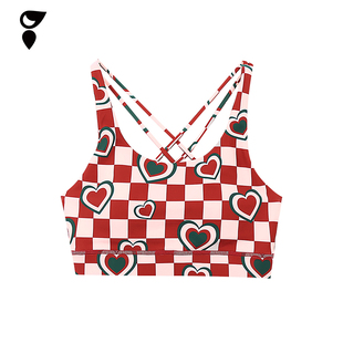 HARDSHIP｜红绿格 CrossFit运动训练可拆卸胸垫美背透气吸汗背心