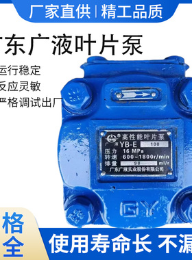 高压叶片泵广东广液油泵YB-E8 16 25 32 40 50 63 80 100 125 160