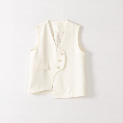 玛洛薇 M-71605 设计款暗纹面料马甲背心女