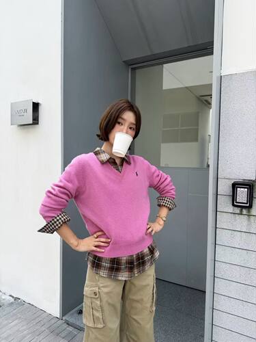 SIMNICE 针织衫PO马标刺绣徽章毛衣高品质秋冬棉羊毛毛衣8828#