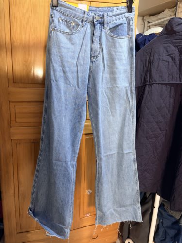 ZVZO牛仔裤女Z1505夏季清仓福利牛仔裤女复古宽松直筒阔腿拖地