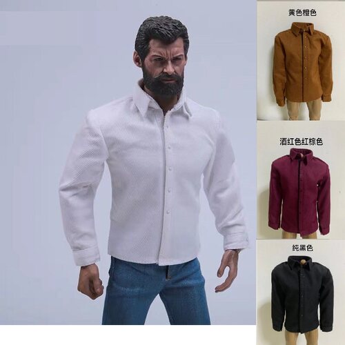 现货1/6男兵人通用工装衬衣
