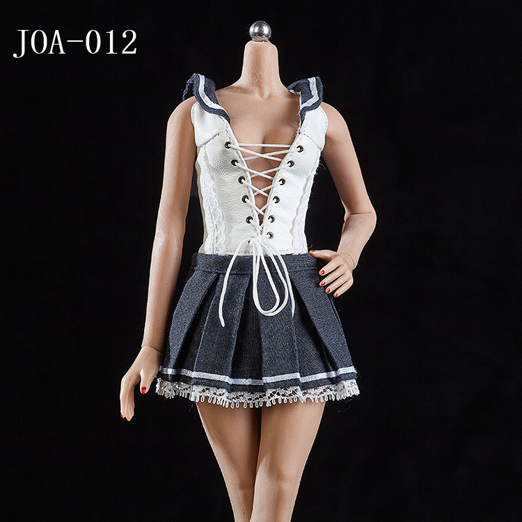 现货1/6女兵人水手服网格