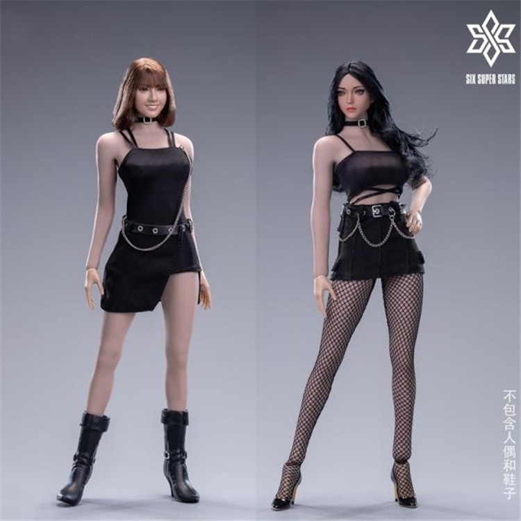 现货 六芒星 1/6 3S006 酷女孩 女兵人 短裙套装不含头雕靴子素体
