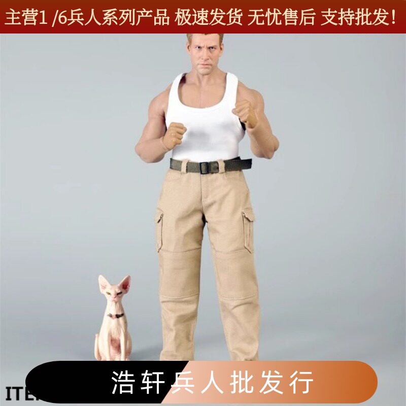 现货CCTOYS 1/6兵人 CC020 肌肉 强壮素体 黑色作战裤 工装裤