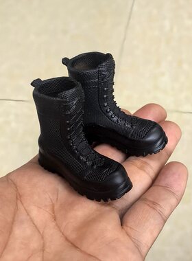 现货天艺美 1/6男兵人偶鞋子模型TYM163 黑色军鞋 适配拆脚男素体