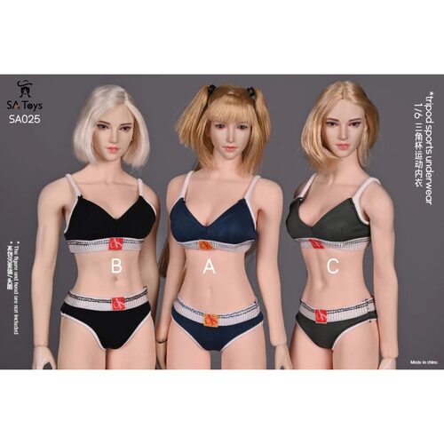 SAtoys SA025 ABC 1/6 三角杯运动内衣 女兵人 包胶 素体 内衣