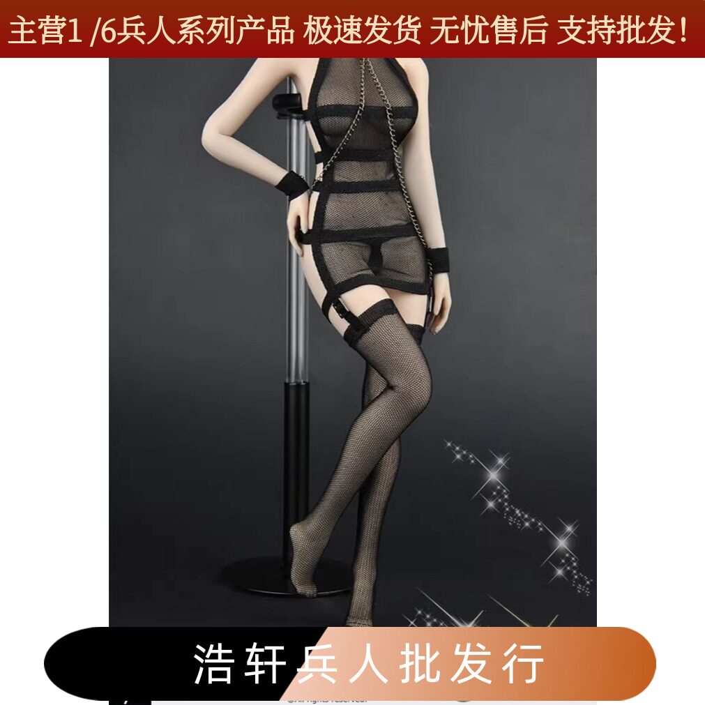 ZYTOYS 1/6比例女兵人衣服模型 女装 性感网纹透视内衣 ZY5017