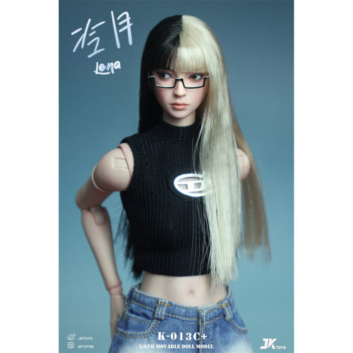 现货JKTOYS 1/6女兵人 亚洲女头雕 冷月 可动眼女头雕K-013 手办