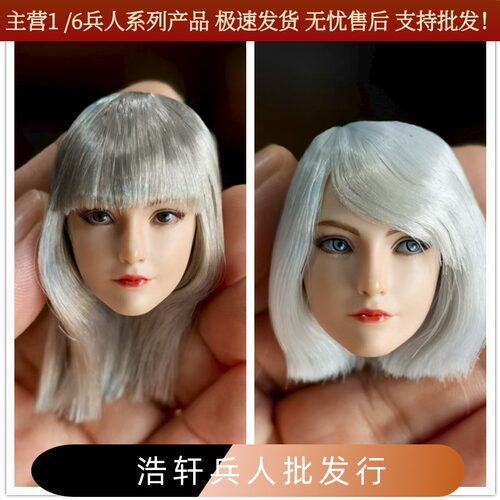 VSTOYS 21XG69 1/6女兵人头雕模型 冬日少女组合适配白肤色女素体
