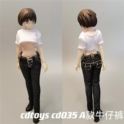 1：12T恤牛仔裤短裤套装