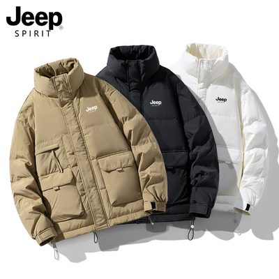 JEEP SPIRIT 吉普羽绒服冬季白鸭绒立领男运动休闲保暖情侣款外套