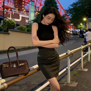 S曲线通勤OL灰色高腰西装 弹力包臀短裙a字裙子 半身裙女高智风修身