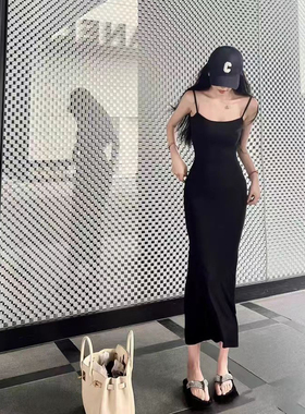 纯欲性感吊带连衣裙女夏辣妹曲线S修身显瘦包臀长裙子卡戴珊鱼尾